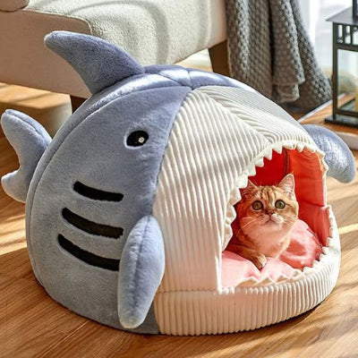 panier pour chat requin confortable