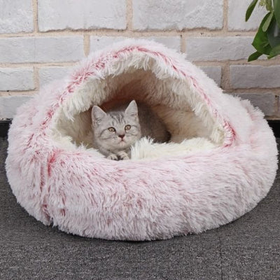 Panier pour chat rose pale